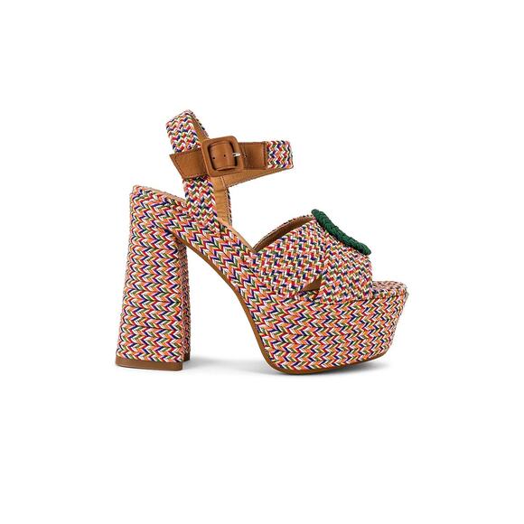 Castaner Amaia Braided Platform Block Heel Groovy Summer Party Statement Sz 39 - Picture 2 of 12